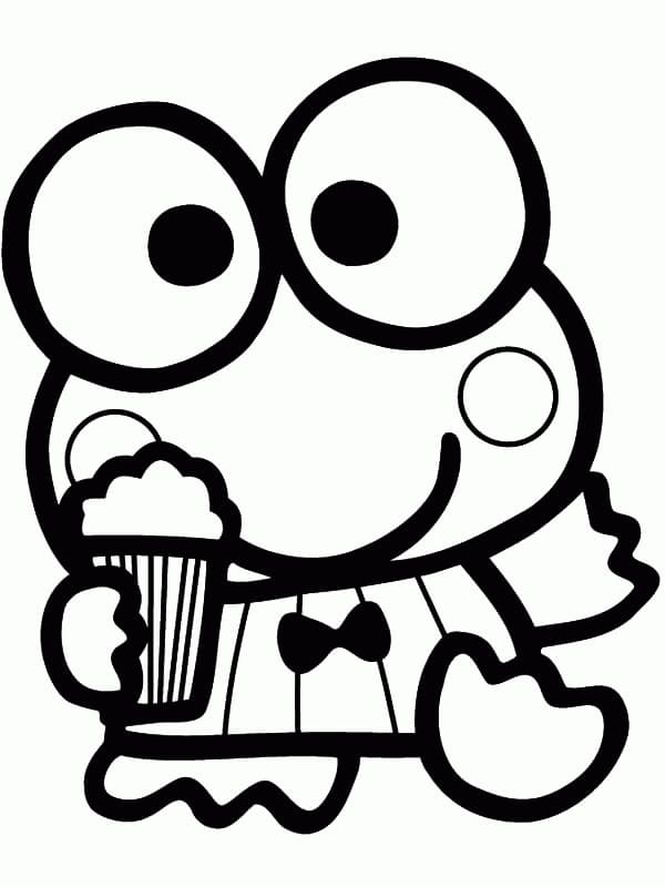 Keroppi for 6 år gamle barn fargelegging