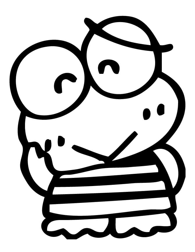 Keroppi utskrivbar fargelegging