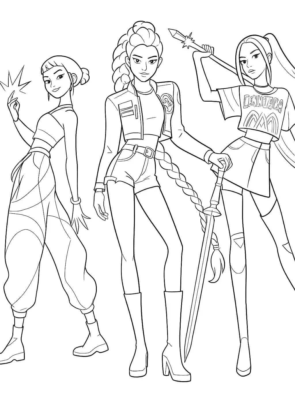 Kpop Demon Hunters 15 Fargeleggingsside Last Ned Skriv Ut Og 