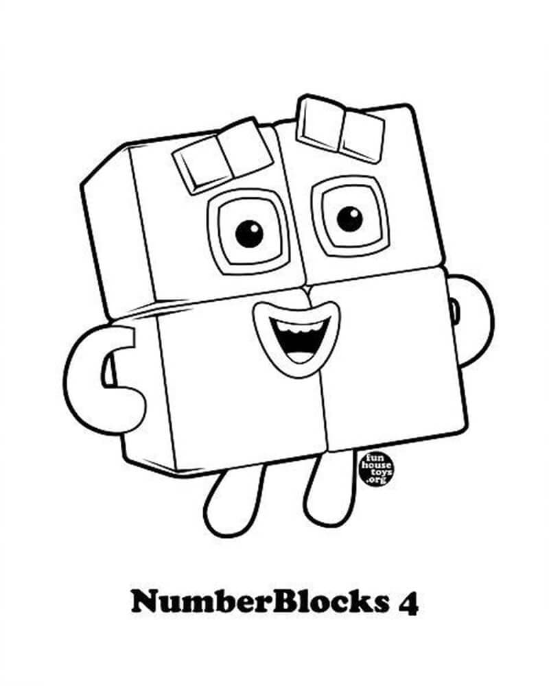 Numberblocks Gratis Utskrivbare fargelegging