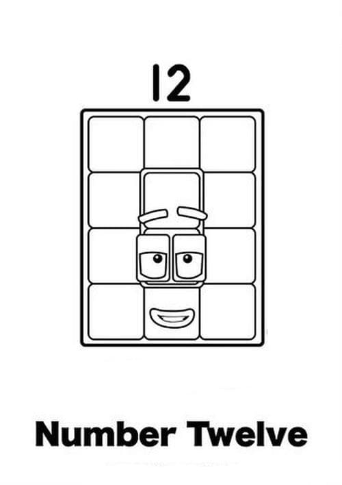 Numberblocks for 3-åringer fargelegging