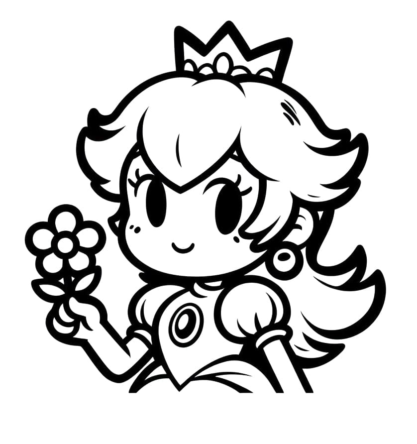 Princess Peach Gratis fargelegging