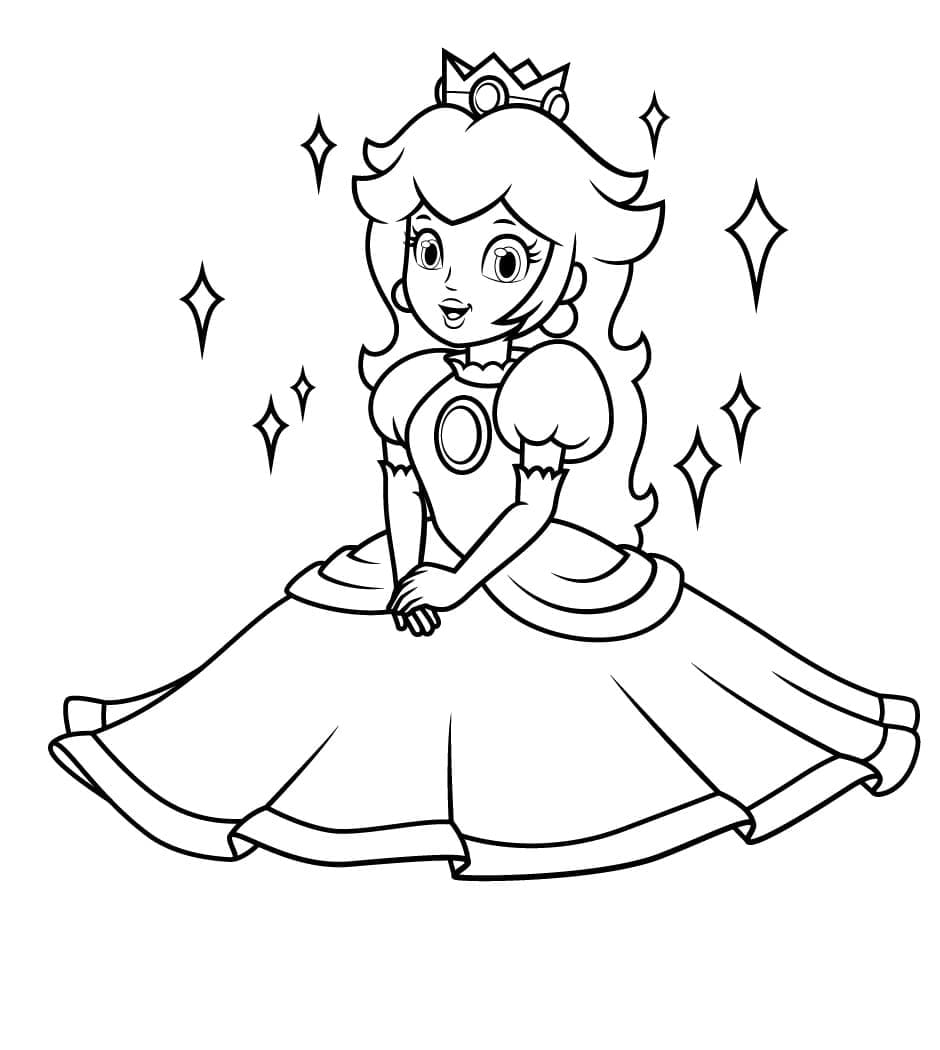 Prinsesse Peach fargelegging