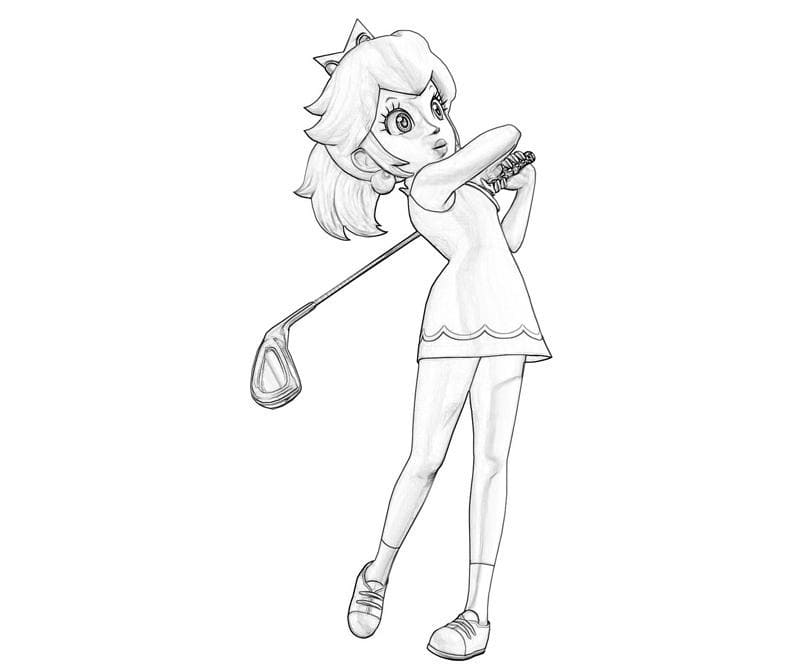Princess Peach Utskrivbar Gratis fargelegging