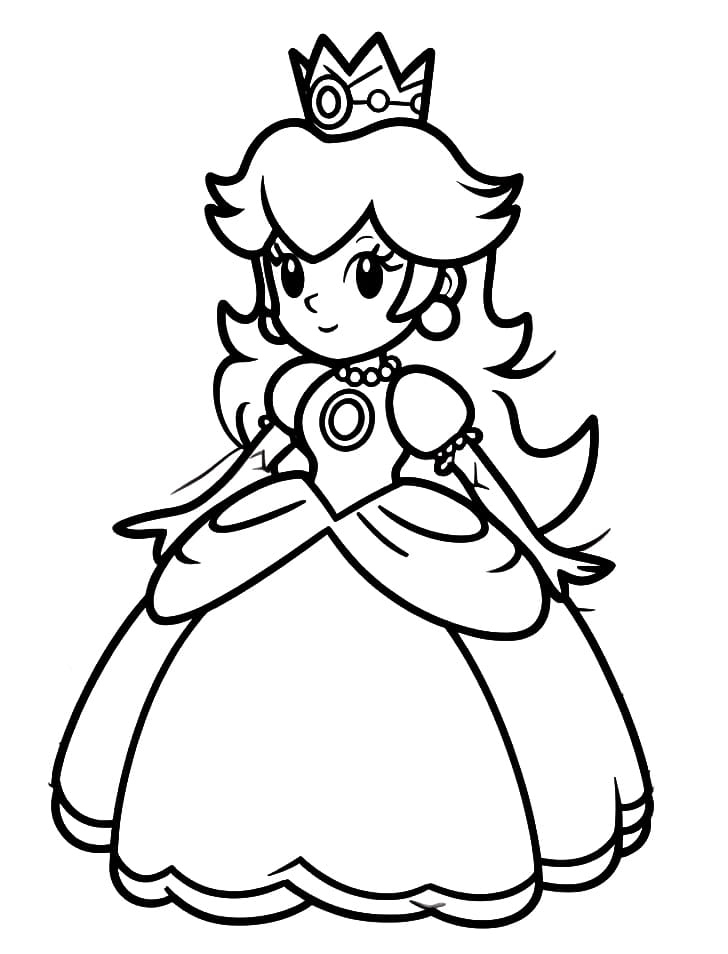 Princess Peach Utskrivbar fargelegging