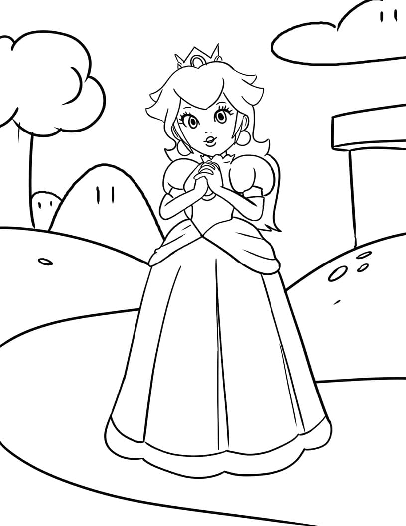 Princess Peach for 1-åringer fargelegging