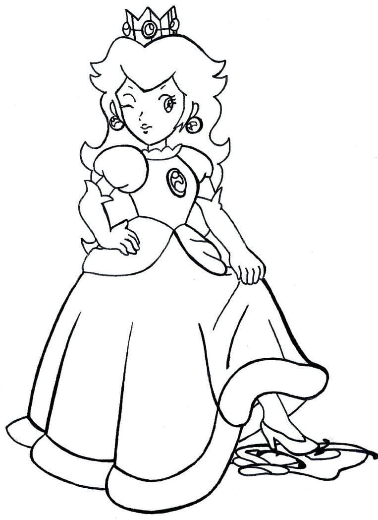 Princess Peach for 2-åringer fargelegging
