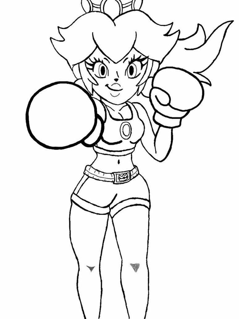 Princess Peach for 4-åringer fargelegging