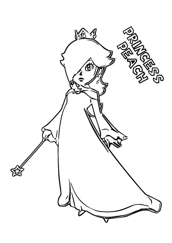 Princess Peach for 5-åringer fargelegging