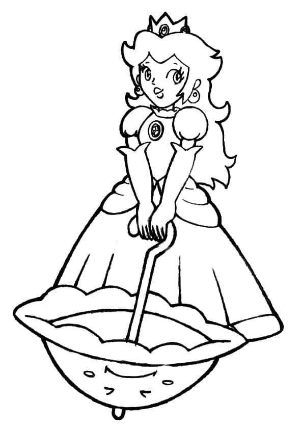 Princess Peach fra Mario fargelegging