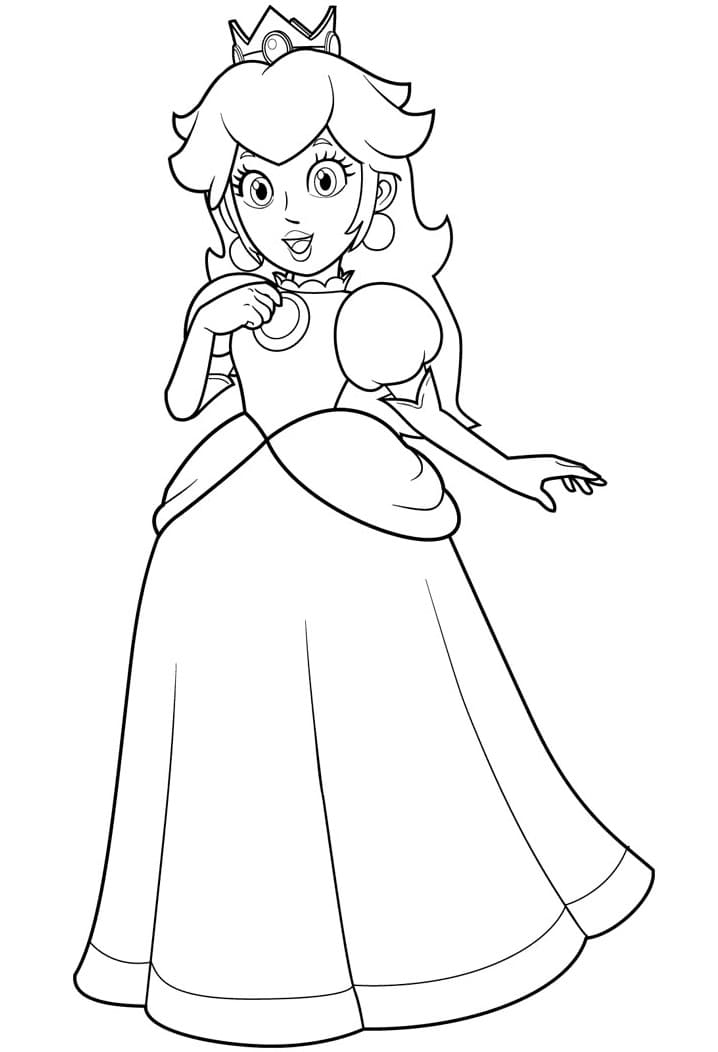 Princess Peach til Utskrift fargelegging