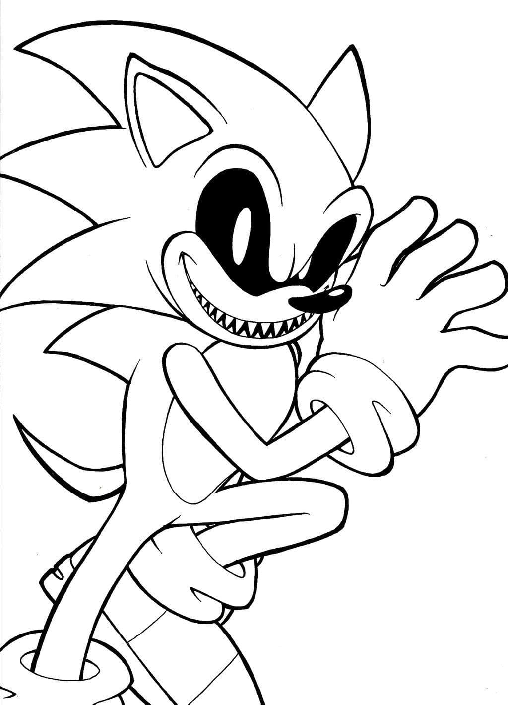 Sonic Exe Bilde fargelegging