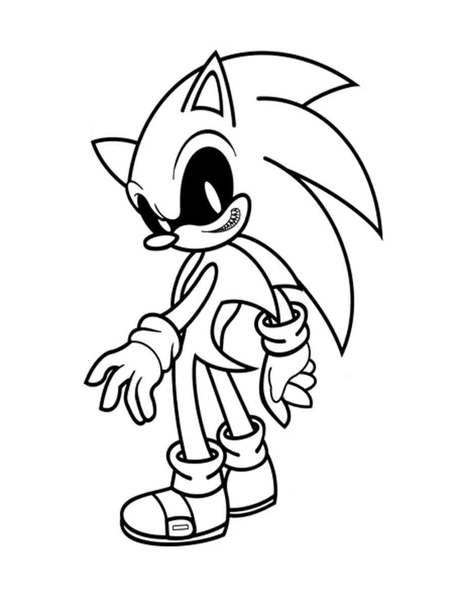 Sonic Exe Gratis Utskrivbar fargelegging