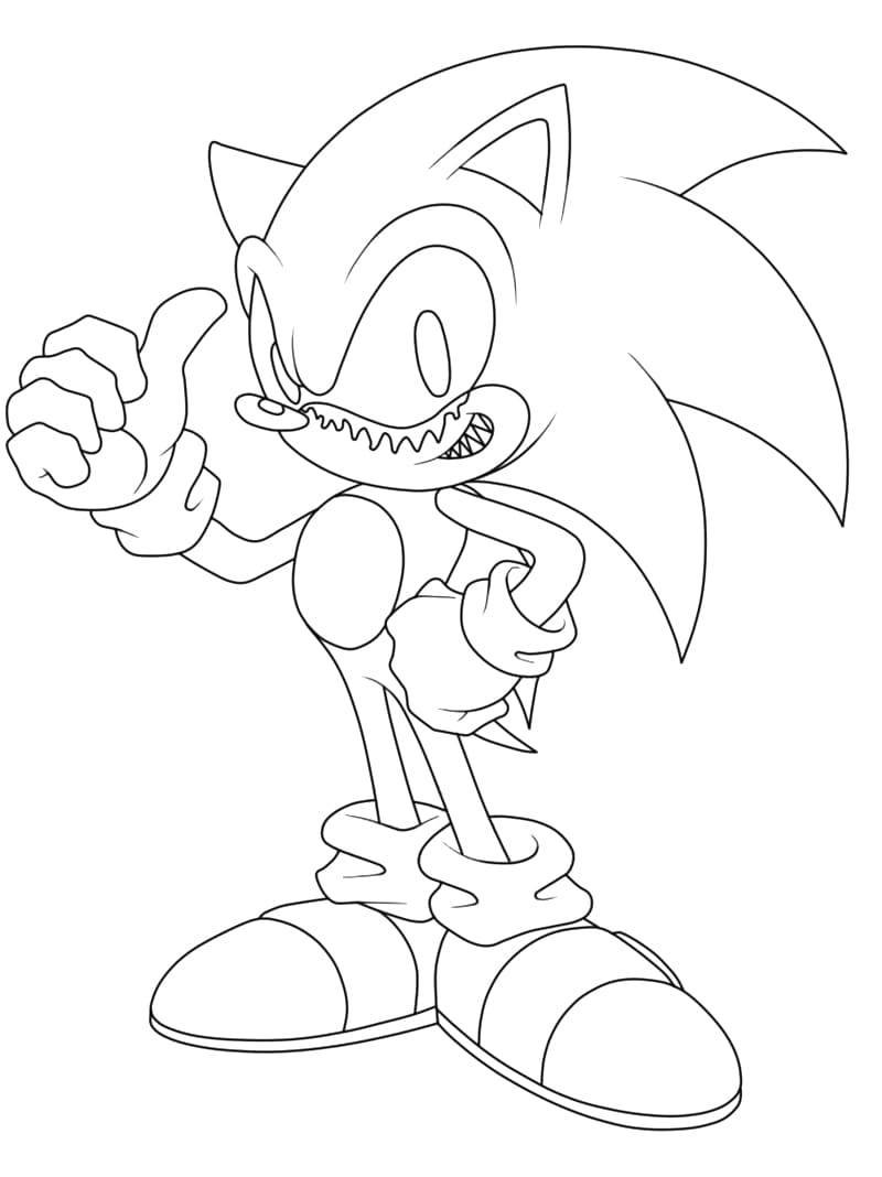Sonic Exe Gratis for Barn fargelegging