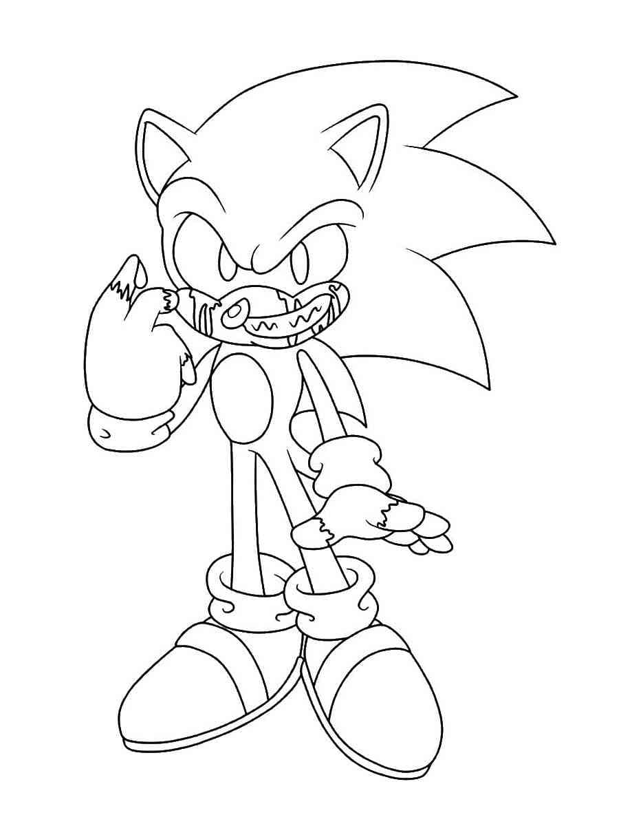 Sonic Exe Utskrivbar fargelegging