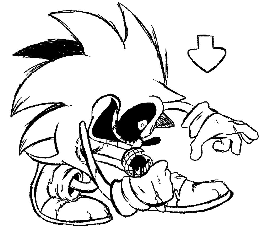 Sonic Exe for 1-åringer fargelegging