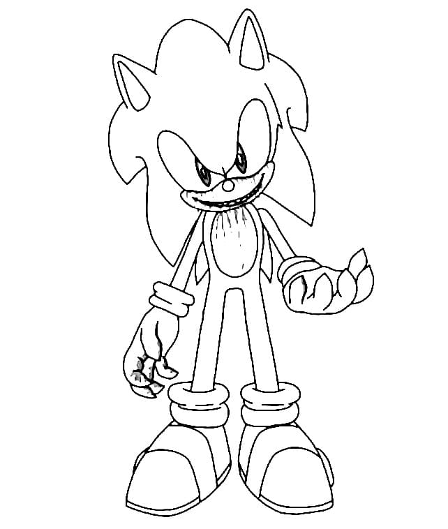 Sonic Exe for 3-åringer fargelegging