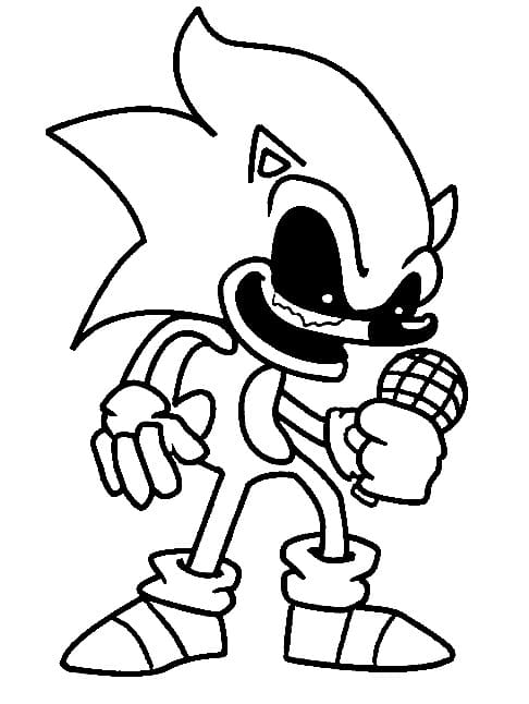 Sonic Exe for 4-åringer fargelegging