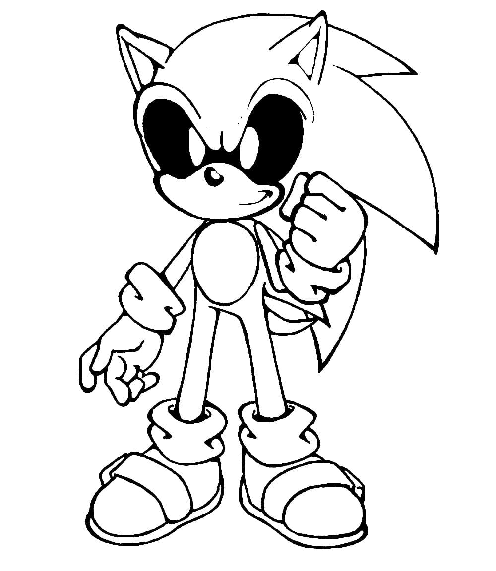 Sonic Exe for 6-åringer fargelegging