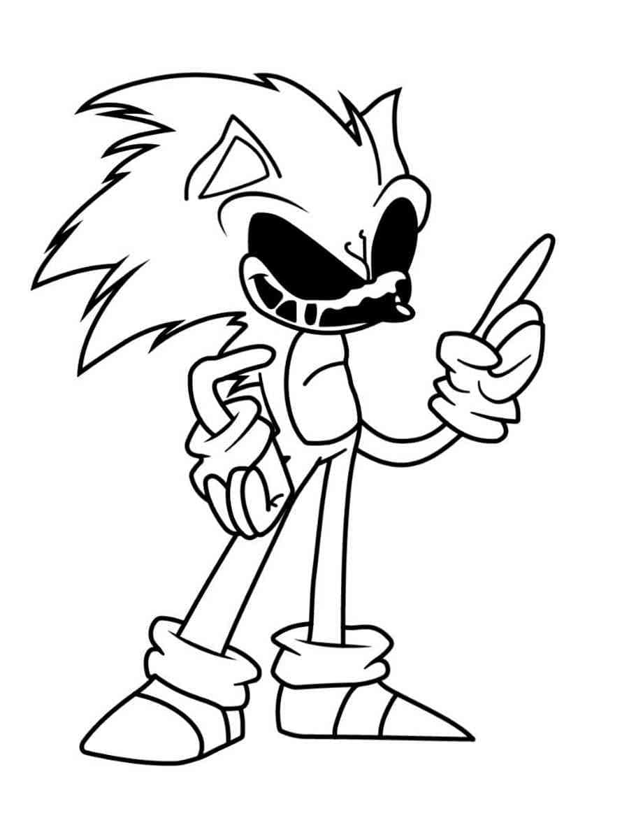 Sonic Exe til Utskrift fargelegging