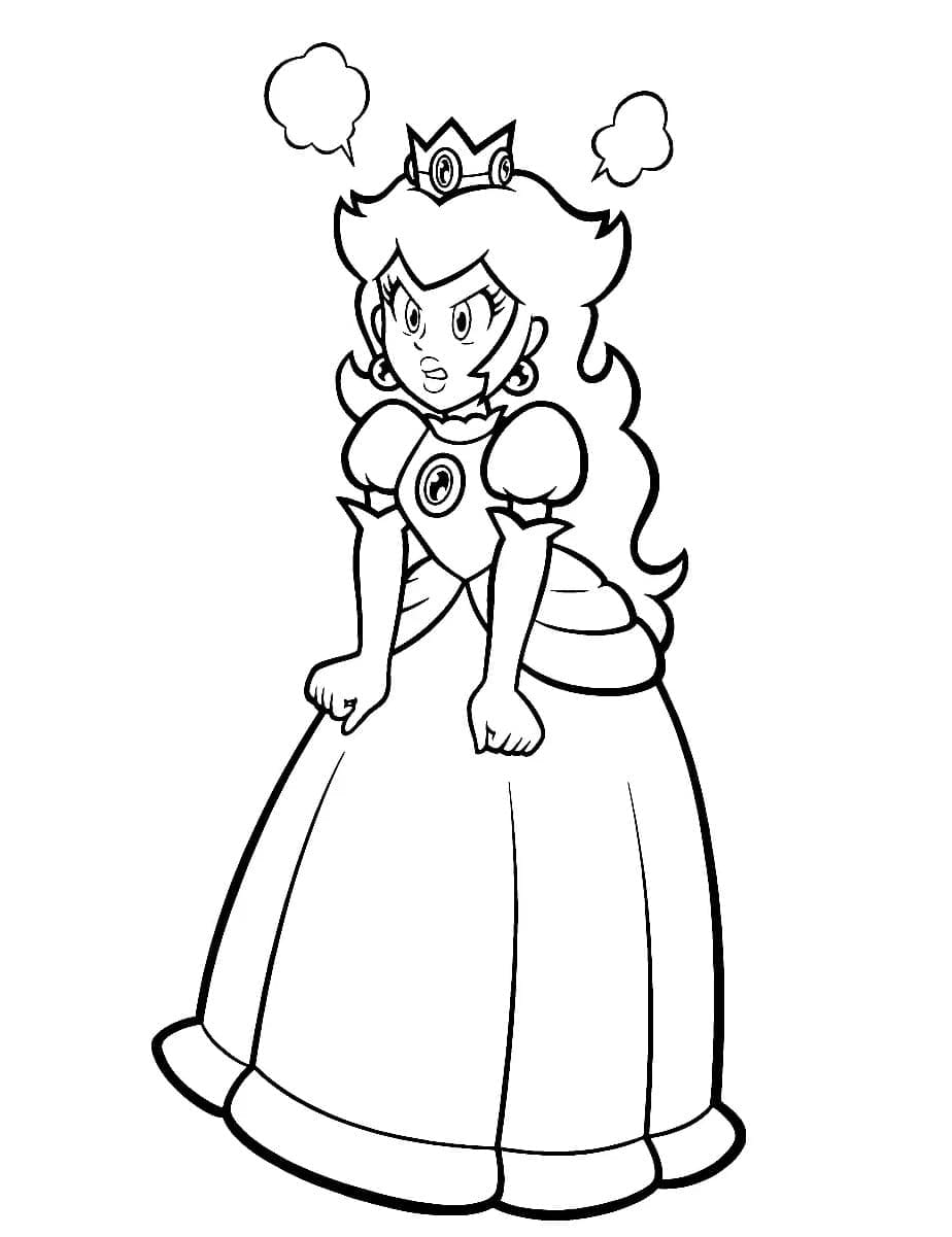 Søt Princess Peach fargelegging