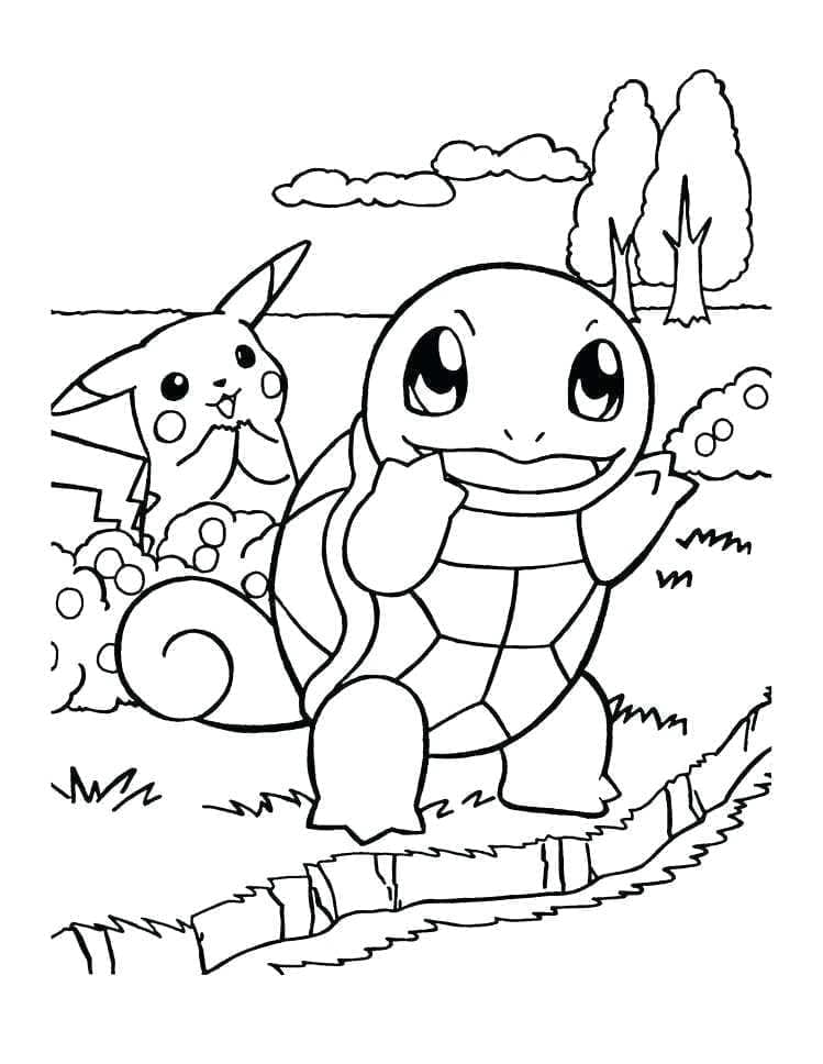 Squirtle Gratis Utskrivbar fargelegging