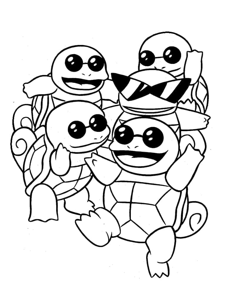 Squirtle Utskrivbar fargelegging