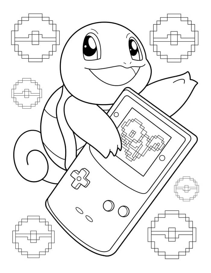 Squirtle for 4-åringer fargelegging