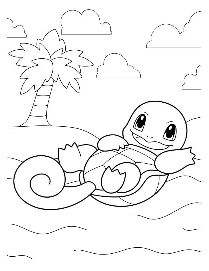 Squirtle for 5-åringer fargelegging