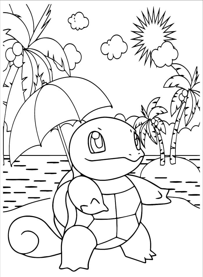 Squirtle for 6-åringer fargelegging