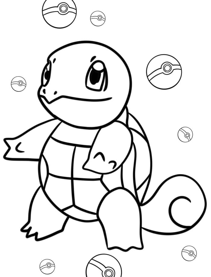 Squirtle til Fargelegging fargelegging