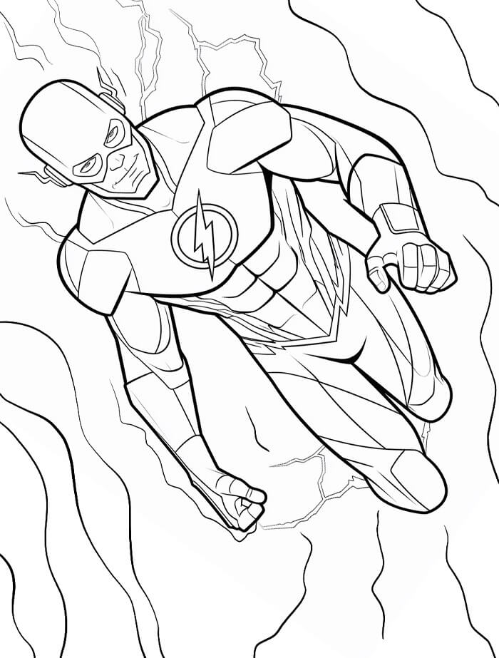 Superhelt Flash fargelegging
