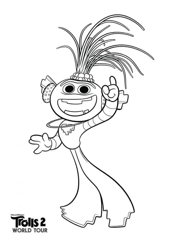 Trolls for 2-årige Barn fargelegging