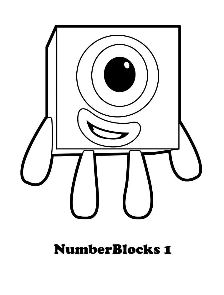 Utskrift Numberblocks fargelegging