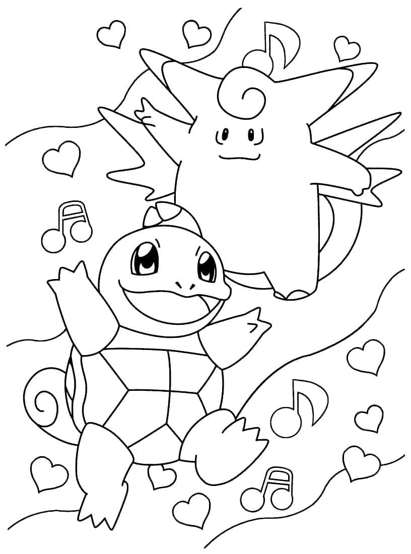Utskrift Squirtle fargelegging