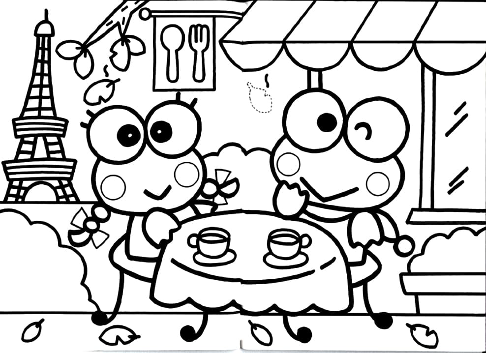 Utskrivbar Keroppi bilde fargelegging