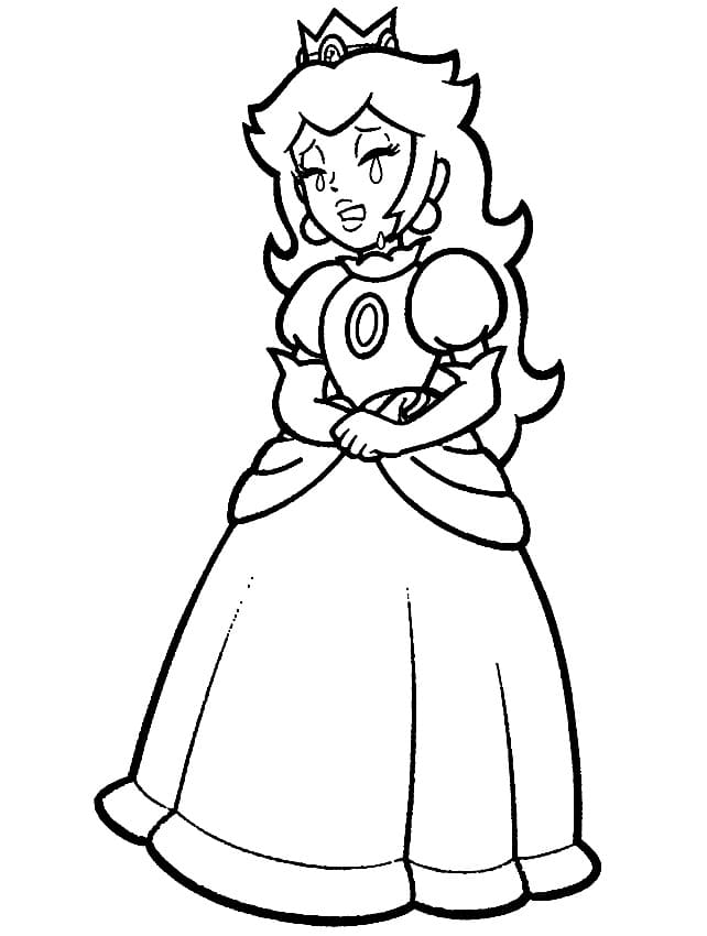 Utskrivbar Princess Peach fargelegging