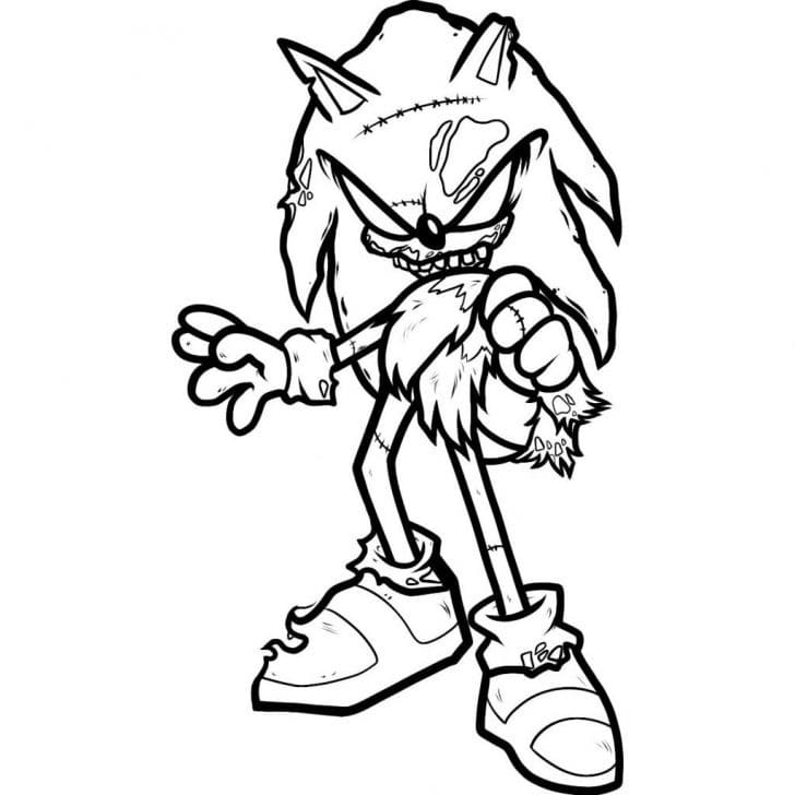 Utskrivbar Sonic Exe Bilde for Barn fargelegging