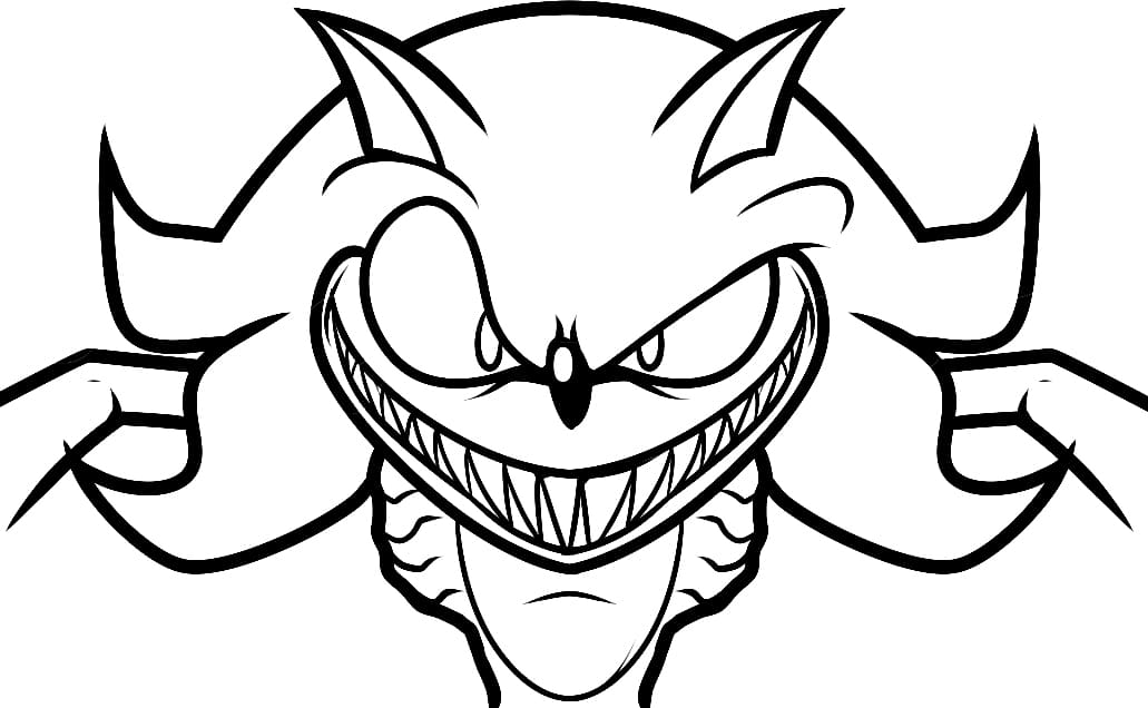 Utskrivbar Sonic Exe Bilde fargelegging