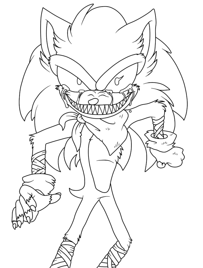 Utskrivbar Sonic Exe fargelegging