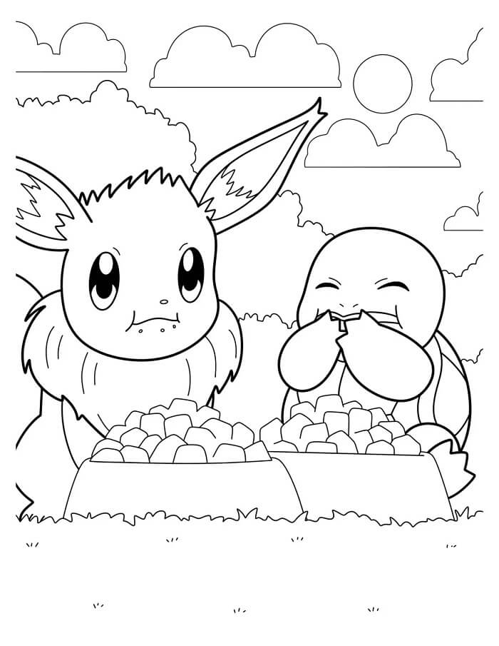 Utskrivbar Squirtle Bilde for Barn fargelegging