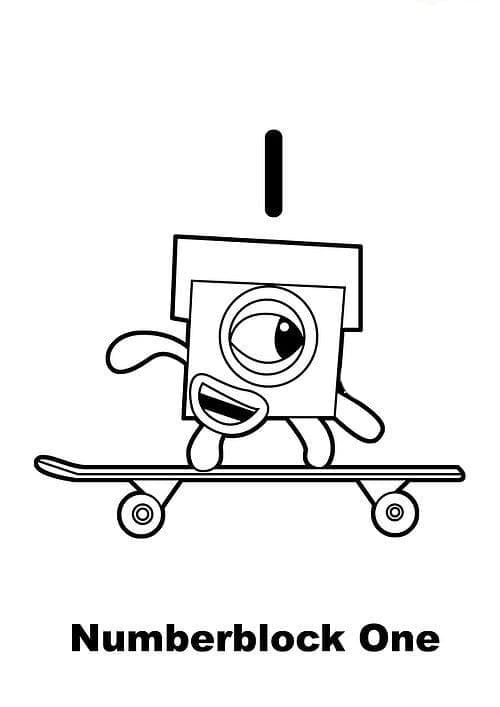 Utskrivbare Numberblocks fargelegging