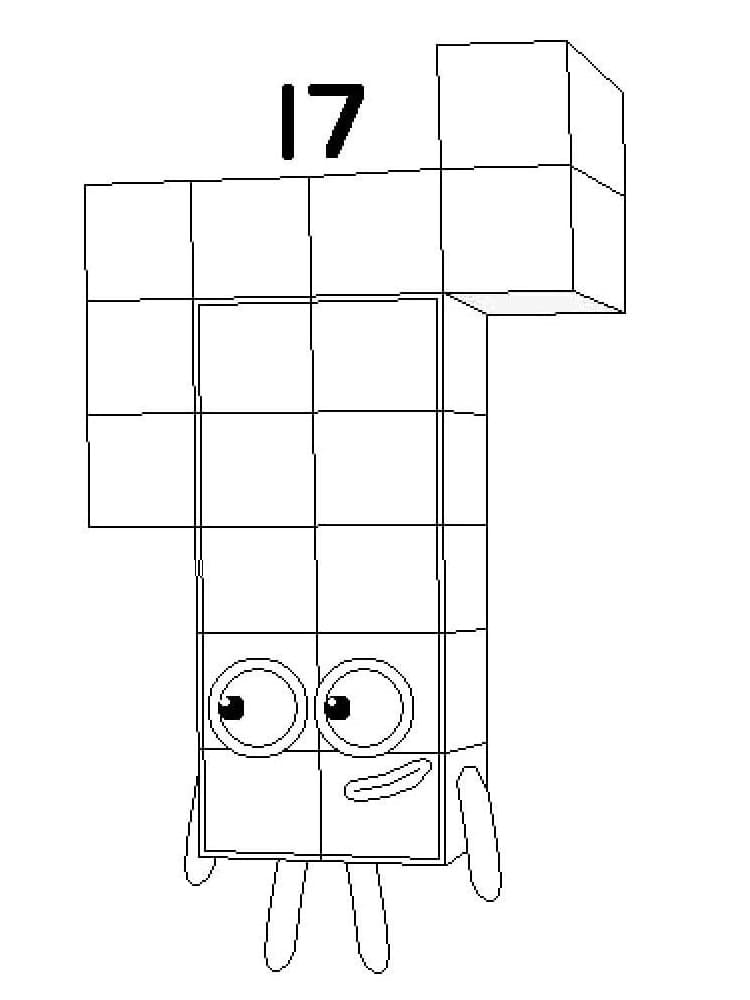 Utskrivbart Numberblocks Bilde fargelegging
