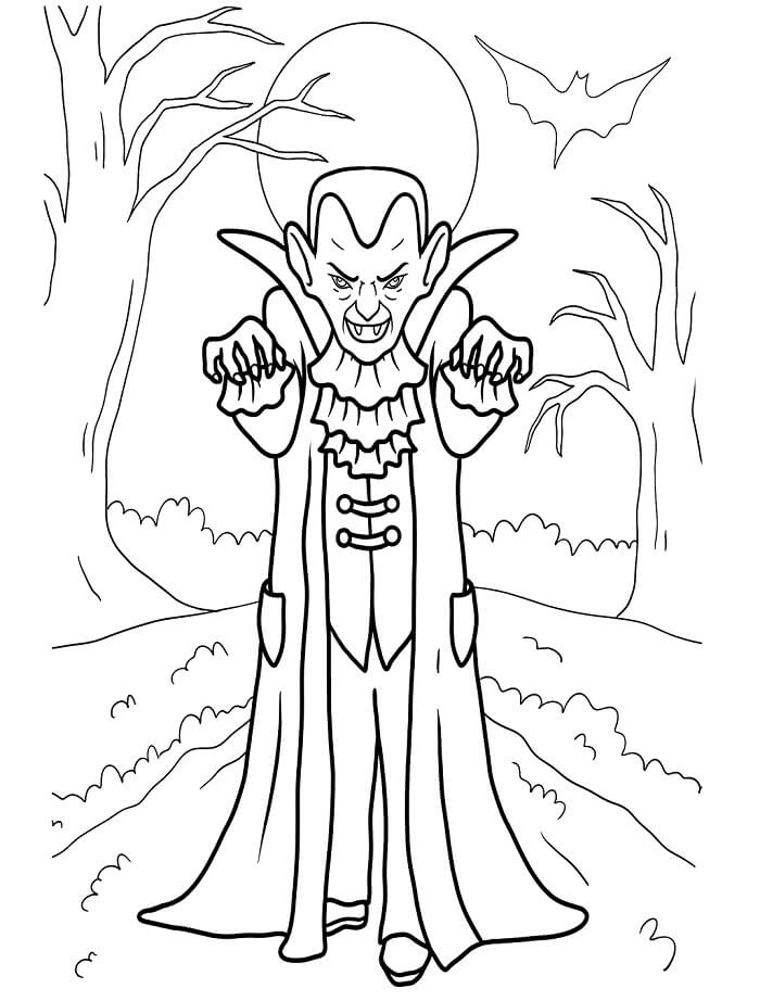 Vampyr Utskrivbar for Barn fargelegging