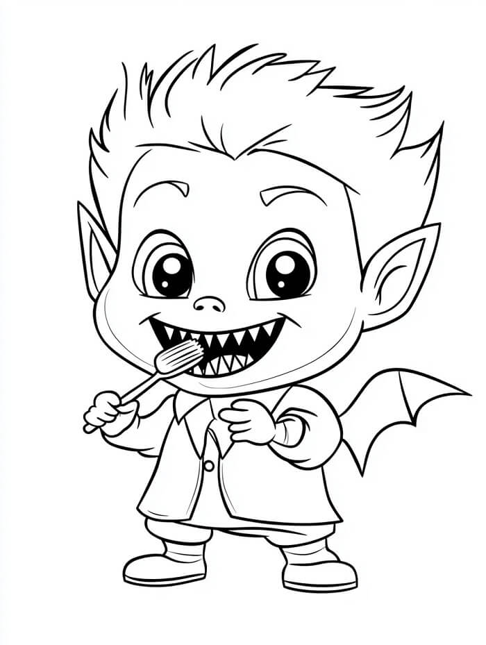 Vampyr for 4-årige Barn fargelegging