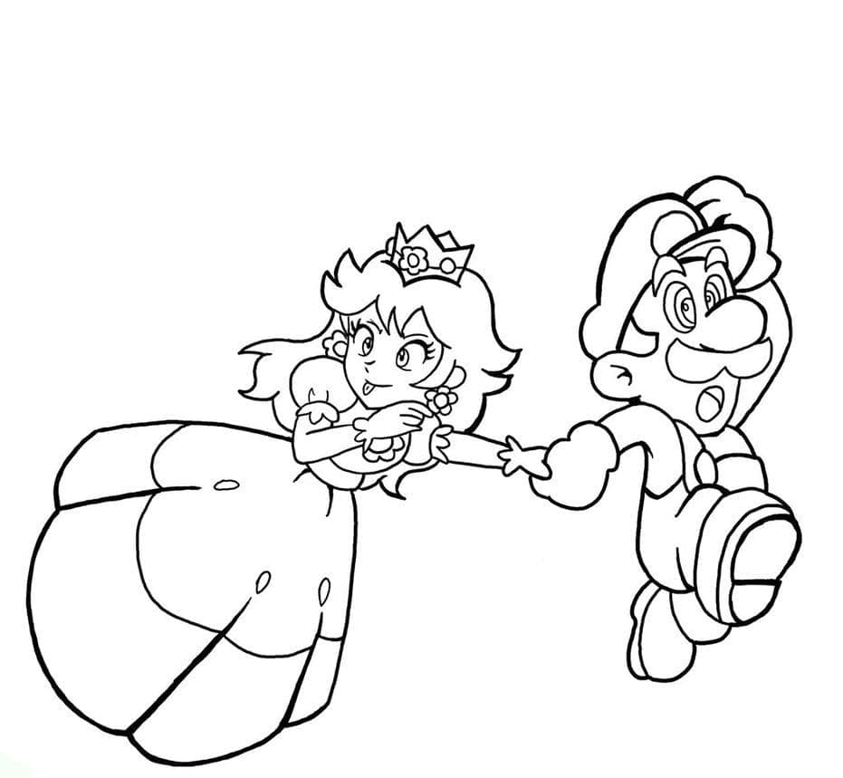 Veldig Søt Princess Peach fargelegging