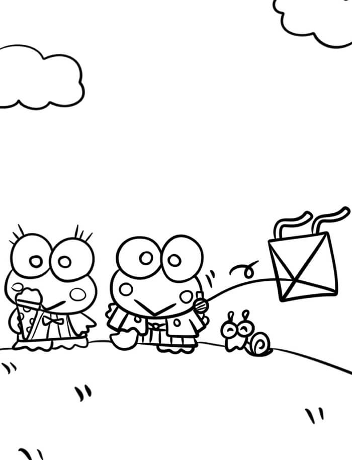 Veldig søt Keroppi fargelegging