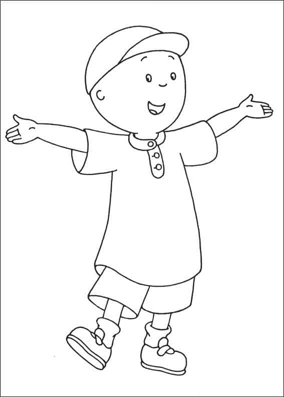 Caillou for 1-årige Barn fargelegging