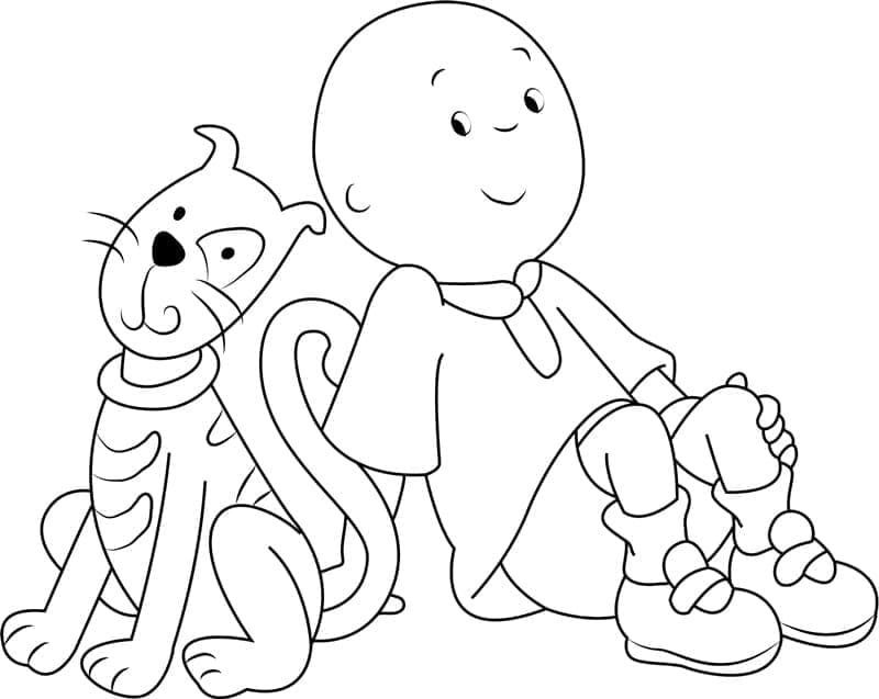 Caillou for 2-årige Barn fargelegging