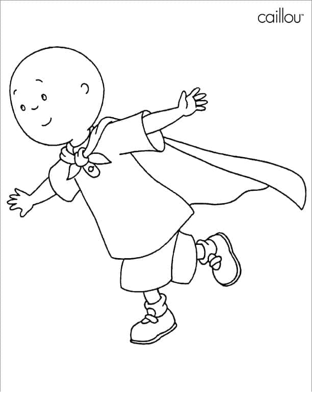 Caillou for 3-årige Barn fargelegging
